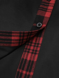 Black 1950s Plaid Hooded Swing Dress 14 Black 1950s Plaid Hooded Swing Dress -Candi Clothing Shop SCV021329 7