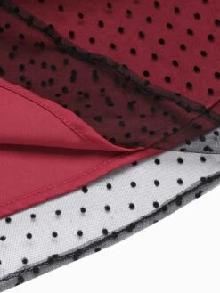 Red 1950s Dots Mesh Swing Dress 18 Red 1950s Dots Mesh Swing Dress -Candi Clothing Shop SCV021336 DR 5