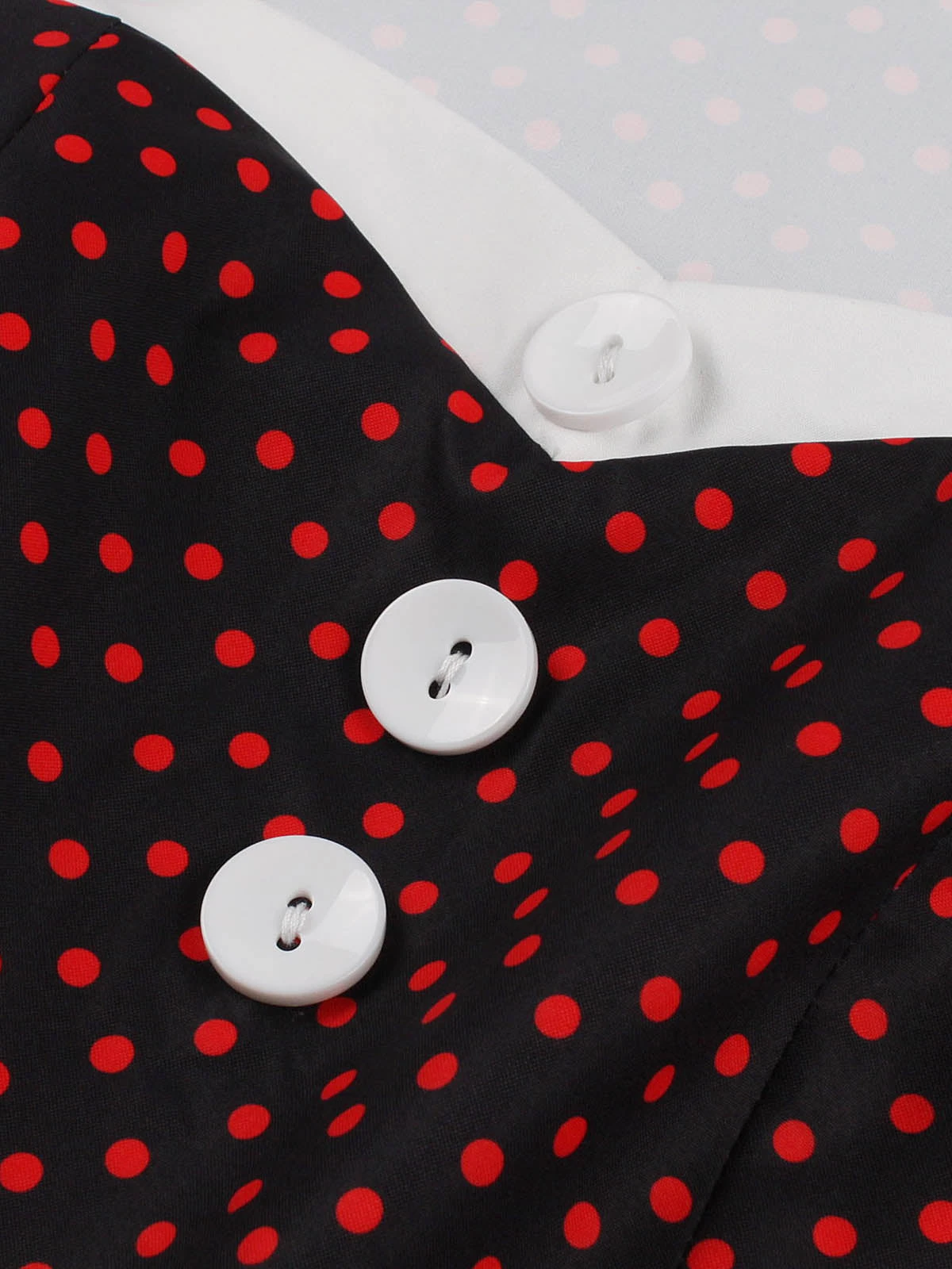 1950s Polka Dots Heart Collar Dress 4 1950s Polka Dots Heart Collar Dress - Image 4