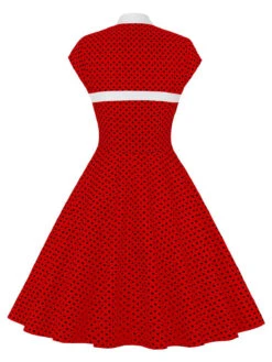 1950s Polka Dots Heart Collar Dress 17 1950s Polka Dots Heart Collar Dress -Candi Clothing Shop SCV021501 R 2