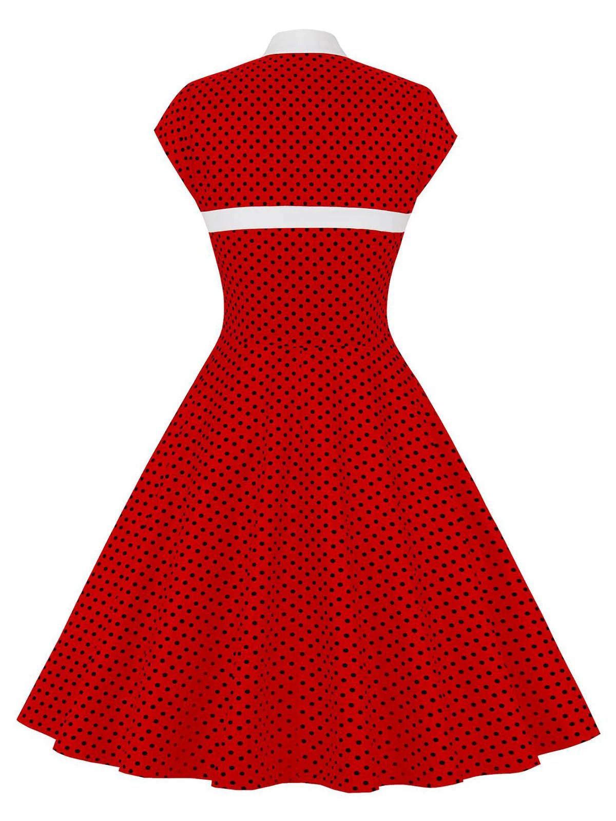 1950s Polka Dots Heart Collar Dress 8 1950s Polka Dots Heart Collar Dress - Image 8