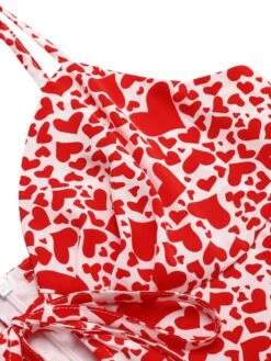 Red 1960s Heart Strap Fishtail Dress 11 Red 1960s Heart Strap Fishtail Dress -Candi Clothing Shop SCV021518 4