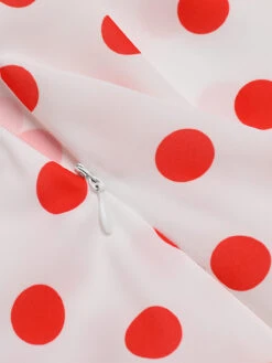 White 1930s Polka Dot Sleeveless Dress -Candi Clothing Shop SCV021520 6