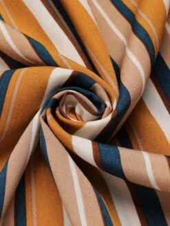 Earth Yellow 1950s Stripes Wrap Waist Dress 12 Earth Yellow 1950s Stripes Wrap Waist Dress -Candi Clothing Shop SCV021566 5