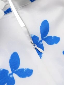 1940s Blue Butterfly Doll Neck Dress 13 1940s Blue Butterfly Doll Neck Dress -Candi Clothing Shop SCV021573 6