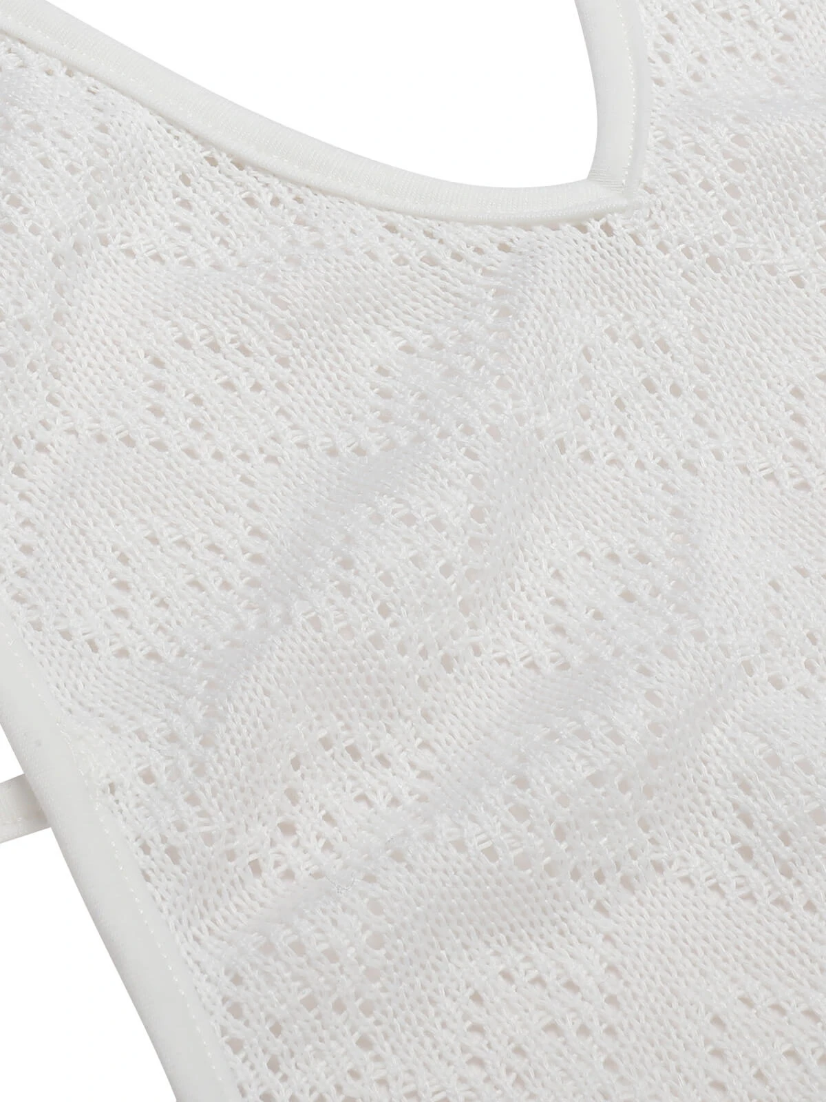 White 1960s Knitted Halter Dress Cover-Up 5 White 1960s Knitted Halter Dress Cover-Up - Image 5