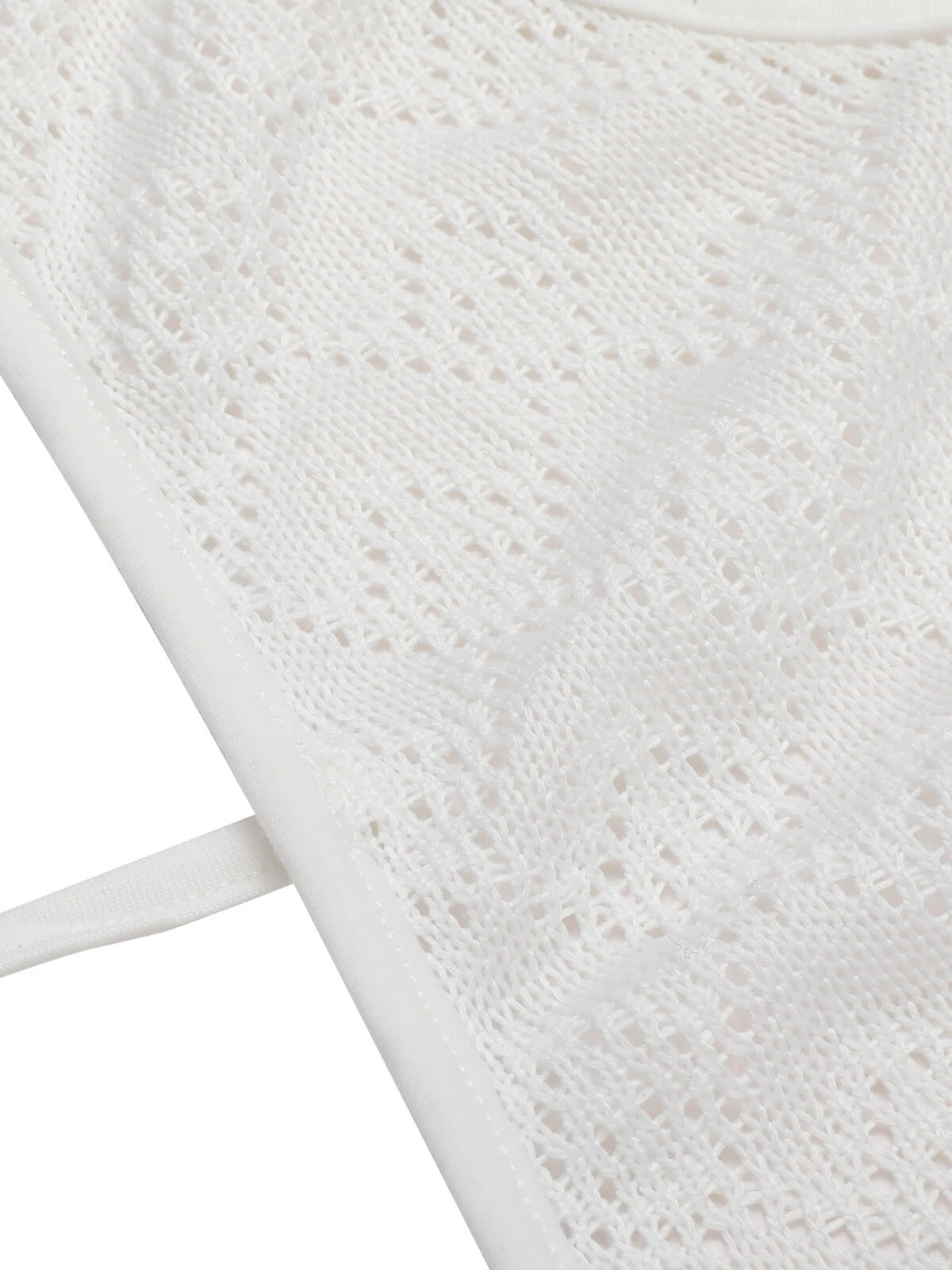 White 1960s Knitted Halter Dress Cover-Up 6 White 1960s Knitted Halter Dress Cover-Up - Image 6