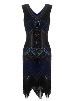 [US Warehouse] Blue 1920s Sequined Flapper Dress -Candi Clothing Shop SVH034316 BL 1 9b67d40c 21bf 4c90 b83a 748a8fc3f90e