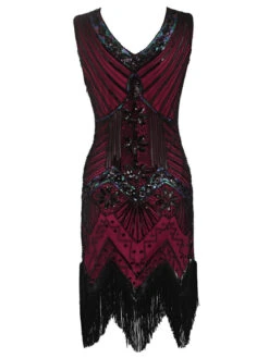 [US Warehouse] Rose Red 1920s Flapper Sequin Dress -Candi Clothing Shop SVH034316 RR 3 3ffd1344 42d8 4fd5 ad76 23cb79129bca
