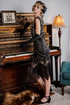 [US Warehouse] 1920s Sequined Fringe Flapper Dress -Candi Clothing Shop SVH034324 B 2