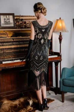 [US Warehouse] 1920s Sequined Fringe Flapper Dress -Candi Clothing Shop SVH034324 B 4