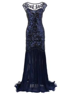 [US Warehouse] Black 1920s Sequin Maxi Flapper Dress -Candi Clothing Shop SVV031525 BL 1 54266c78 f537 4867 8e5b b065304a593d