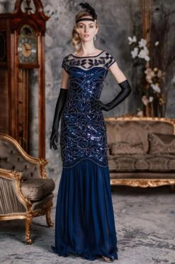 [US Warehouse] Black 1920s Sequin Maxi Flapper Dress -Candi Clothing Shop SVV031525 BL 2 cabddfea 852a 4625 b8a1 558c1eed768b
