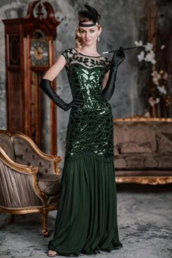 [US Warehouse] Black 1920s Sequin Maxi Flapper Dress -Candi Clothing Shop SVV031525 DG 3 45a52225 8945 471e 8963 87abdf89fff0