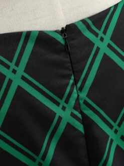 Green 1950s Plaid Belted Swing Dress 13 Green 1950s Plaid Belted Swing Dress -Candi Clothing Shop SVV031896 B 5