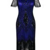 1920s Sequin Art Deco Flapper Dress