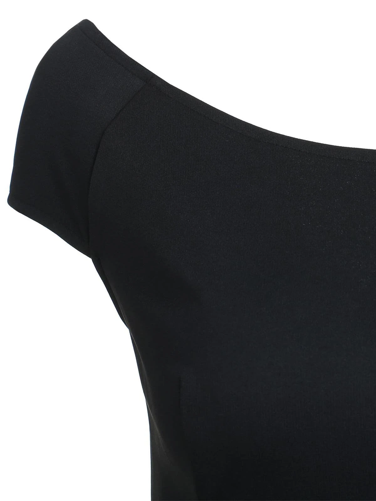 1950s Floral Print Off Shoulder Dress 3 1950s Floral Print Off Shoulder Dress - Image 3