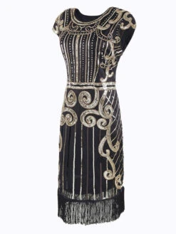Black 1920s Sequined Flapper Dress 13 Black 1920s Sequined Flapper Dress -Candi Clothing Shop ia 100000002203
